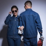 Джинсовый хлопковый износостойкий комбинезон подходит для мужчин и женщин, защита от ожогов, оверсайз