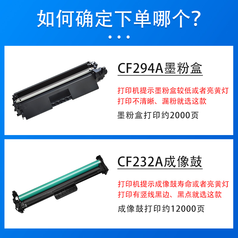 福睿适用惠普M148dw硒鼓hp94a m148fdw粉盒M118dw打印机墨盒LaserJet mfp M149fdw墨粉HP32A成像鼓cf294a碳粉 - 图1