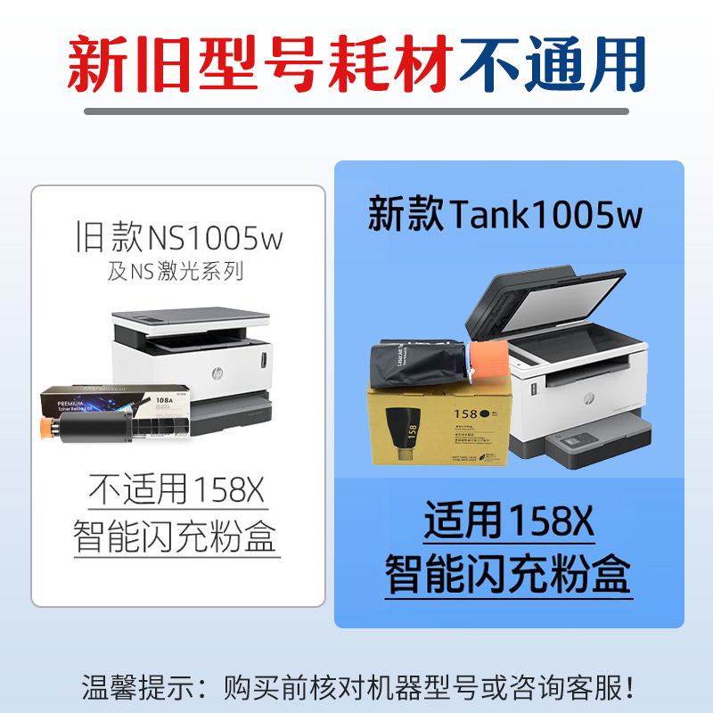 适用惠普158X粉盒Tank MFP 2606dn sdw 1005W 2506DW 1020w智能闪充墨粉 HP158A碳粉W1580A墨盒SDN打印机硒鼓 - 图1