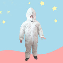 SMS-coated toddler protective clothing child conjoined with cap antistatic waterproof and anti-chemical suit