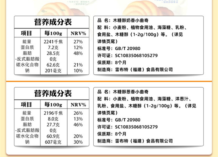 木糖醇小饼干葱香奶香曲奇糖尿人孕妇休闲食品无糖精小吃零食专用 - 图2