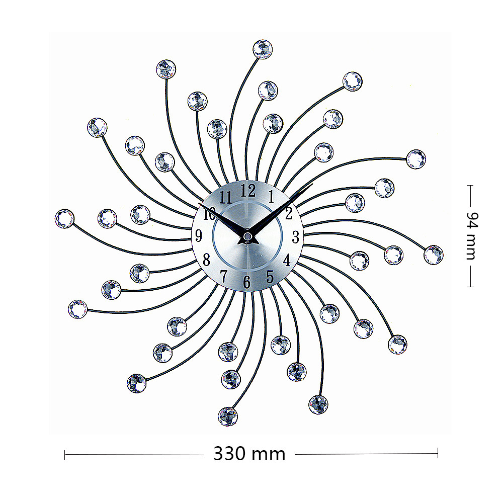 北欧个性钟表创意水晶客厅装饰静音挂钟时尚挂表石英时钟 - 图2