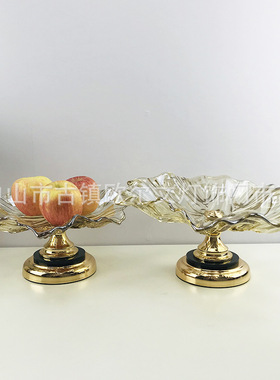 欧式水晶玻璃多层网红水果盘现代家用客厅茶几创意轻奢零食糖果盘