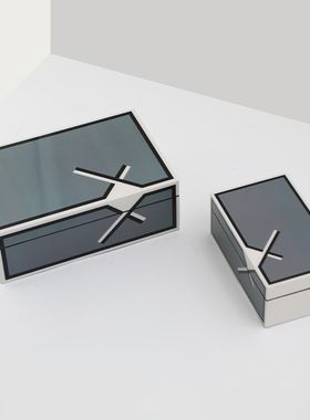 现代创意样板间装饰北欧首饰盒桌面摆件新房家居钢琴烤漆收纳盒