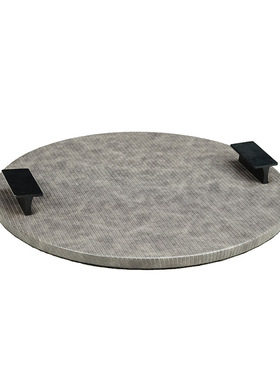 木质皮革金属托盘北欧创意家居客厅桌面餐桌玄关首饰珠宝收纳摆件