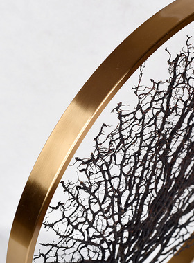 客厅摆件简约精美海铁树电镀拉丝防锈防潮金属家装饰品铁艺摆件