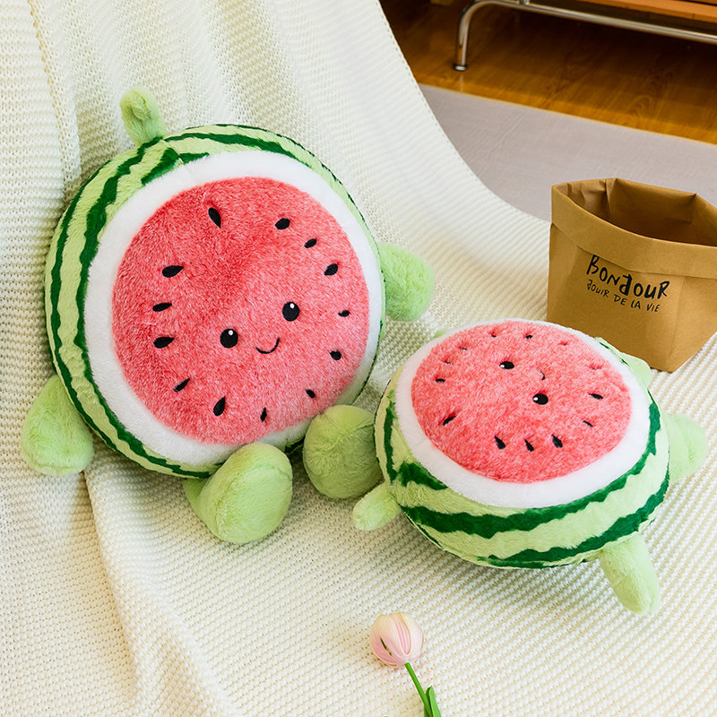 抱抱西瓜公仔毛绒玩具安抚玩偶圆形睡觉抱枕布娃娃儿童生日礼物女,淘宝优惠券,粉丝福利购,淘宝优惠卷