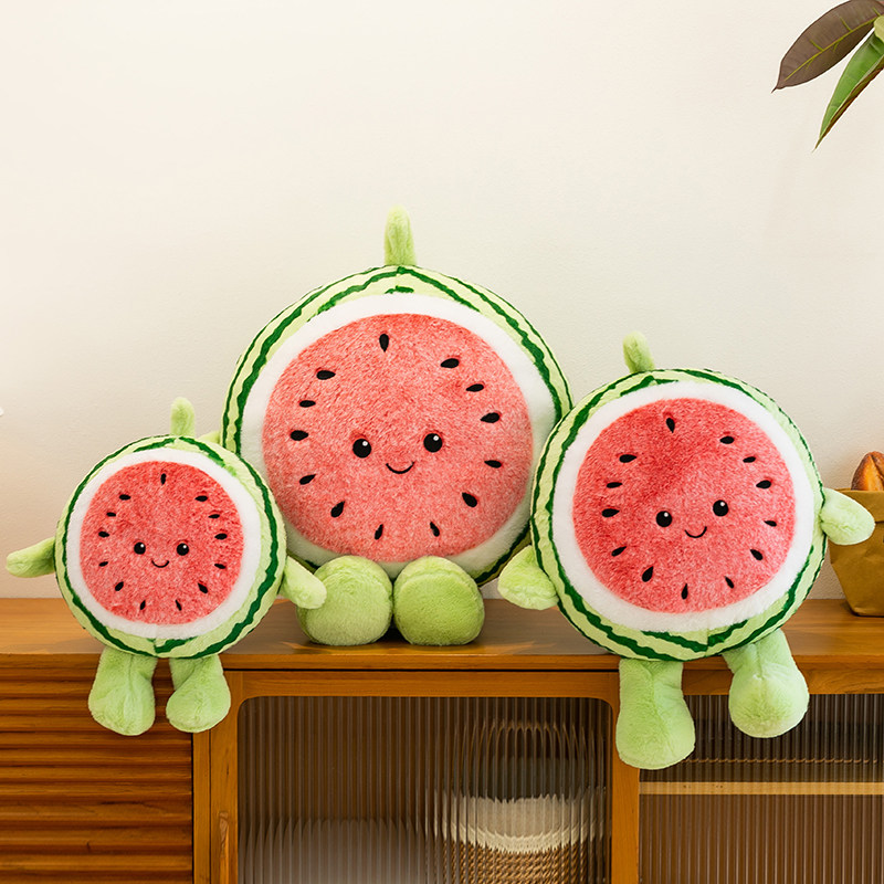 抱抱西瓜公仔毛绒玩具安抚玩偶圆形睡觉抱枕布娃娃儿童生日礼物女,淘宝优惠券,粉丝福利购,淘宝优惠卷