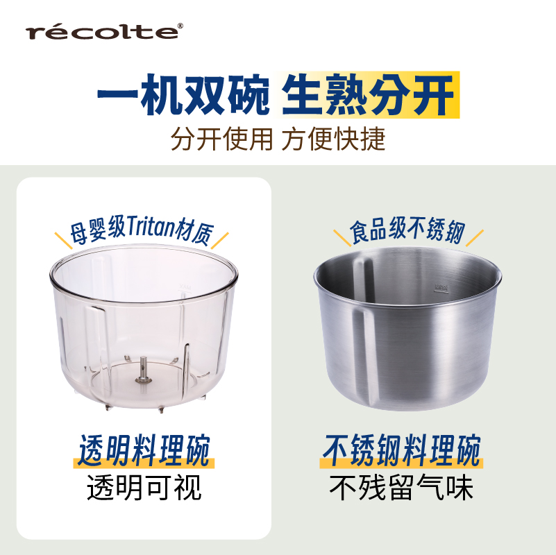 recolte/丽克特多功能料理机小型家用搅拌机绞肉机婴儿辅食机-图0