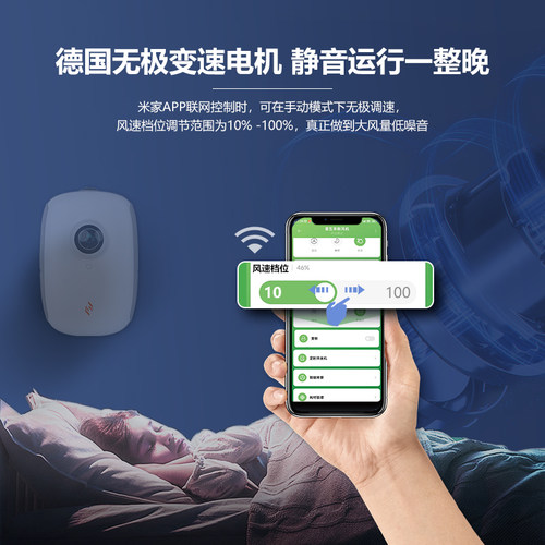 第五季家用壁挂新风机双向流全热交换除甲醛负氧离子智能新风系统 - 图1