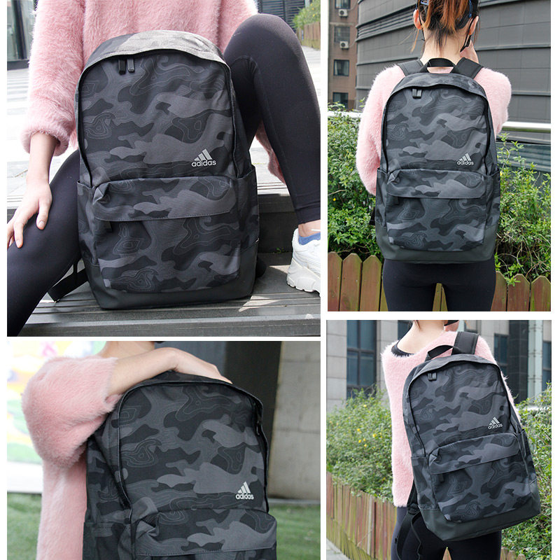 阿迪达斯迷彩男女大容量户外双肩包 adidas猎途双肩背包