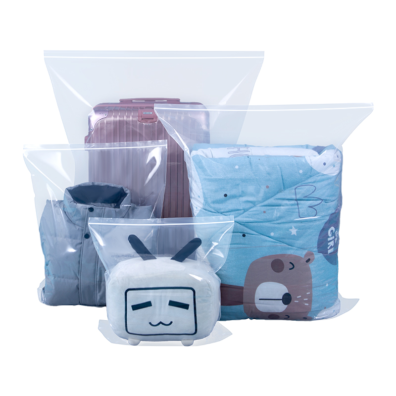 加大塑料包装带密封口袋防潮食品衣服书收纳加厚特大号透明自封袋 - 图3