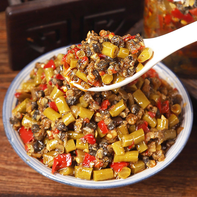 彩椒螺蛳肉咸菜下饭菜辣椒酱拌饭酱香辣酸豆角湖南特产田螺肉下酒,淘宝优惠券,粉丝福利购,淘宝优惠卷