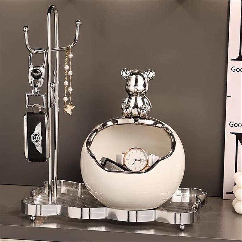 入户门口玄关放钥匙置物架收纳摆件轻奢高档鞋柜客厅暴力熊装饰品,淘宝优惠券,粉丝福利购,淘宝优惠卷