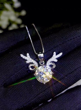 莫桑石一鹿有你项链同款耳钉