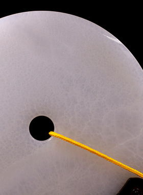 白玉玉石摆件平安扣 阿富汗玉扣 家居装饰 玉璧和氏璧摆件