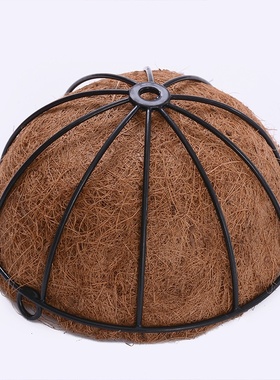 创意多肉吊篮花盆 家居摆件阳台椰棕花盆铁艺吊挂装饰 吊盆花架