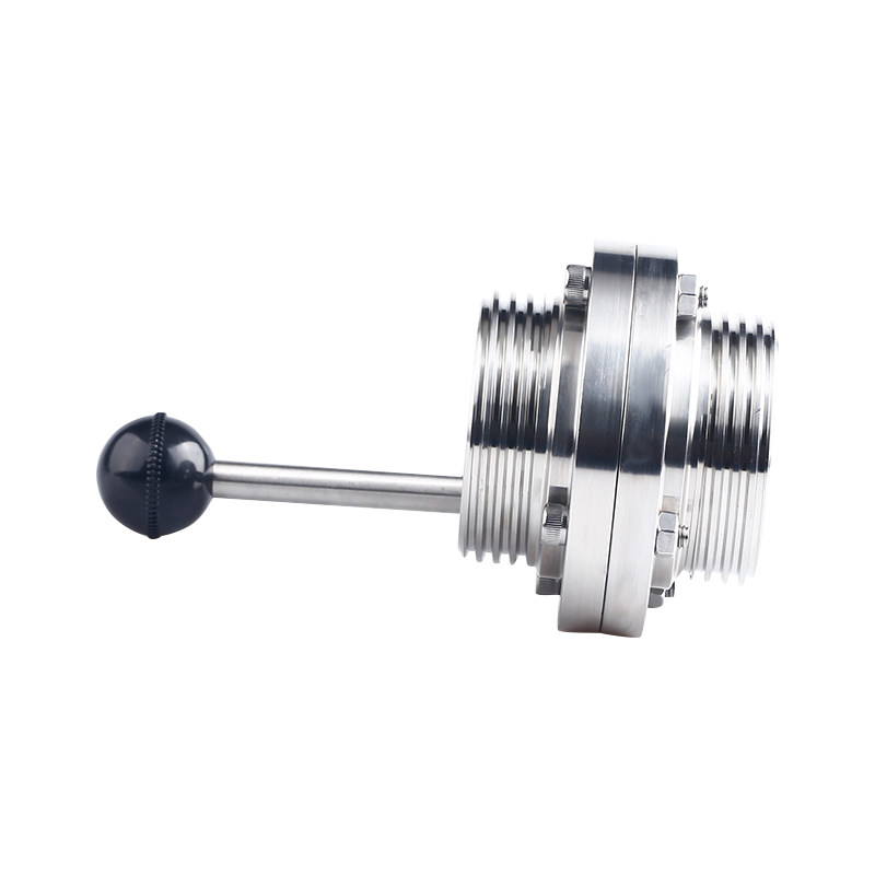 304不锈钢SMS圆螺纹蝶阀卫生级手动T型ISO外螺纹活接头蝶阀38 51,淘宝优惠券,粉丝福利购,淘宝优惠卷