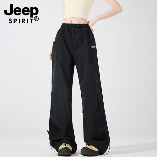 JEEP显瘦冲锋裤女2026新款机能防水工装裤伞兵徒步登山防晒运动裤 - 图3
