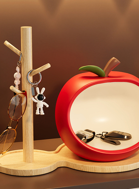 创意苹果玄关钥匙收纳摆件装饰品