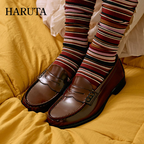 Haruta4514日系学生百搭低跟英伦小皮鞋女jk制服鞋森系天使乐福鞋 - 图3