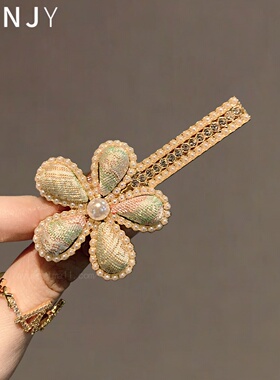 非遗手作宋锦花朵发夹