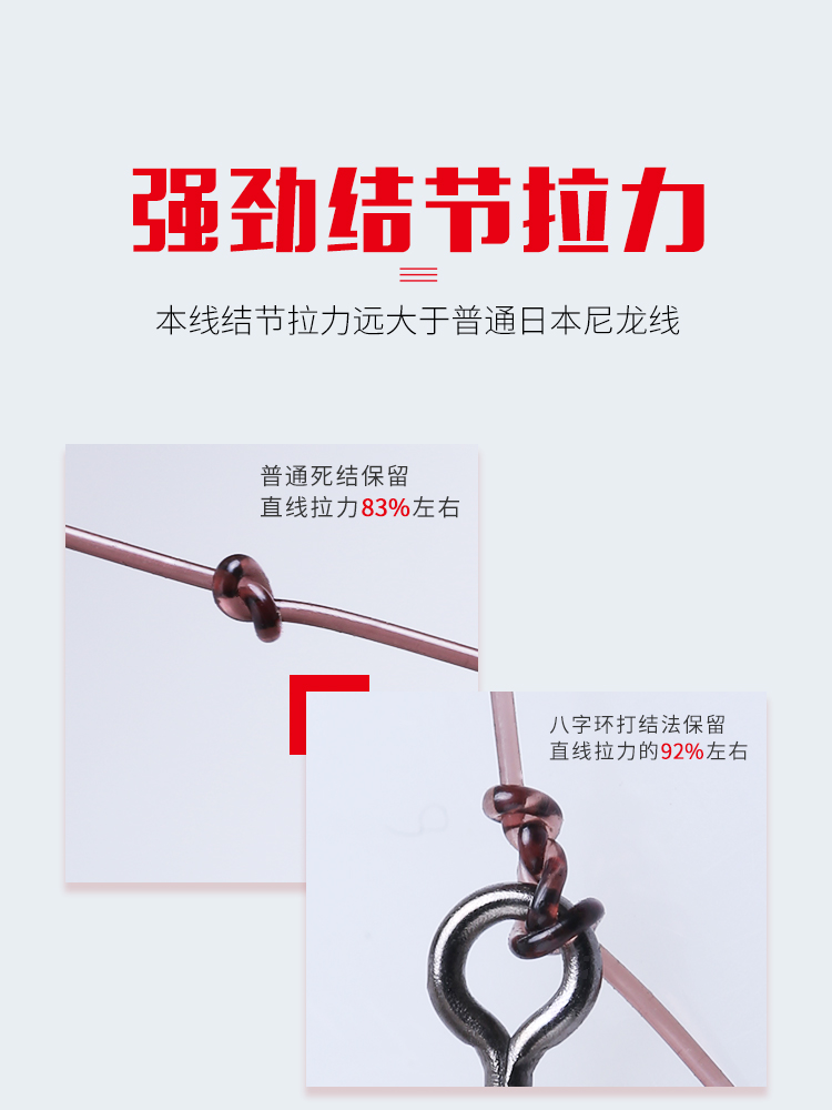 奥光进口不打卷钓鱼线主线超柔软子线正品尼龙线渔线超强拉力钓线