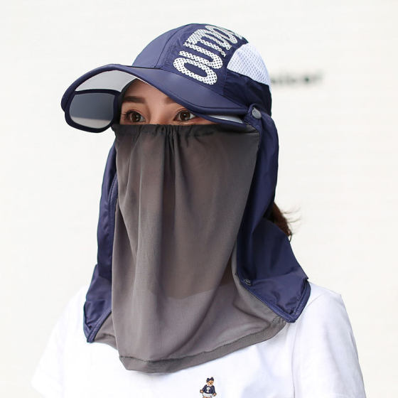 Summer sun protection mask full face fishing hood for men