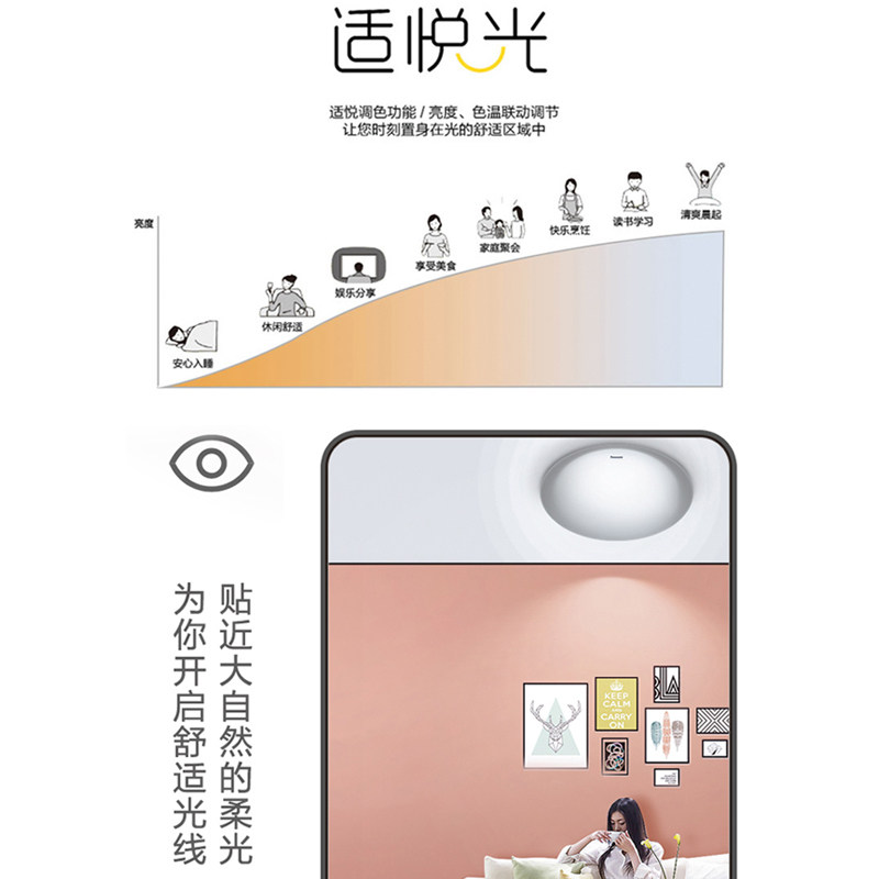 松下照明新款客厅雾朦胧遥控吸顶灯 松下照明客厅吸顶灯