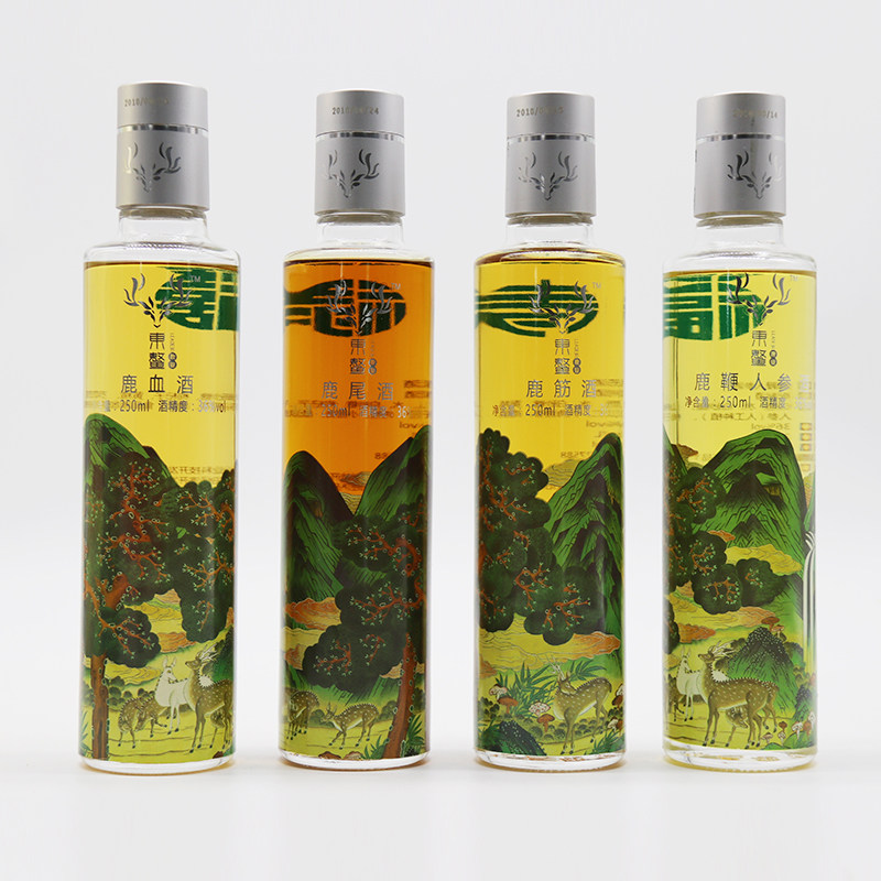 福禄寿喜250ml*4鹿鞭鹿茸血酒 东鳌鹿制膏/鹿制品