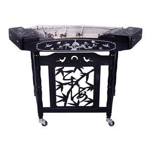 乐海扬琴专业演奏东非黑黄檀木原木色彩螺钿松鹤延年402扬琴 626L