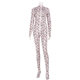 Trendy hot girl snake print long sleeve jumpsuit