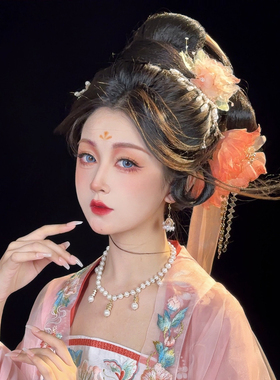 羽钿坊真丝烫花金边牡丹