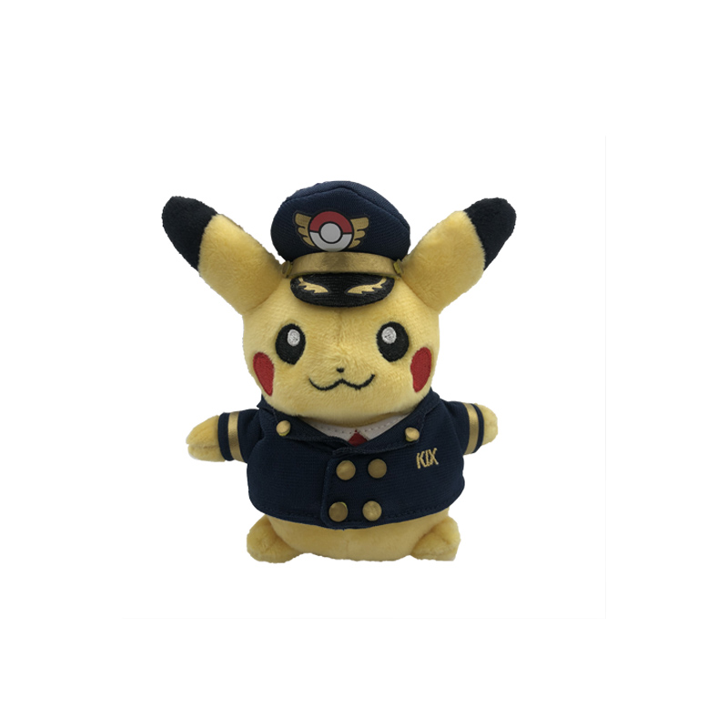 原日本单pokemon宝可梦皮卡丘机长空姐机场限定玩偶公仔挂件钥匙 - 图3