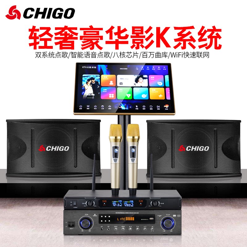 志高家庭ktv套装家庭用客厅音响 音之源电器KTV/卡拉OK音箱