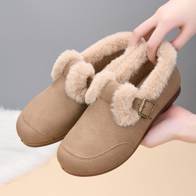 2024冬季新款勃肯鞋加绒保暖棉鞋女豆豆鞋懒人毛毛鞋,淘宝优惠券,粉丝福利购,淘宝优惠卷