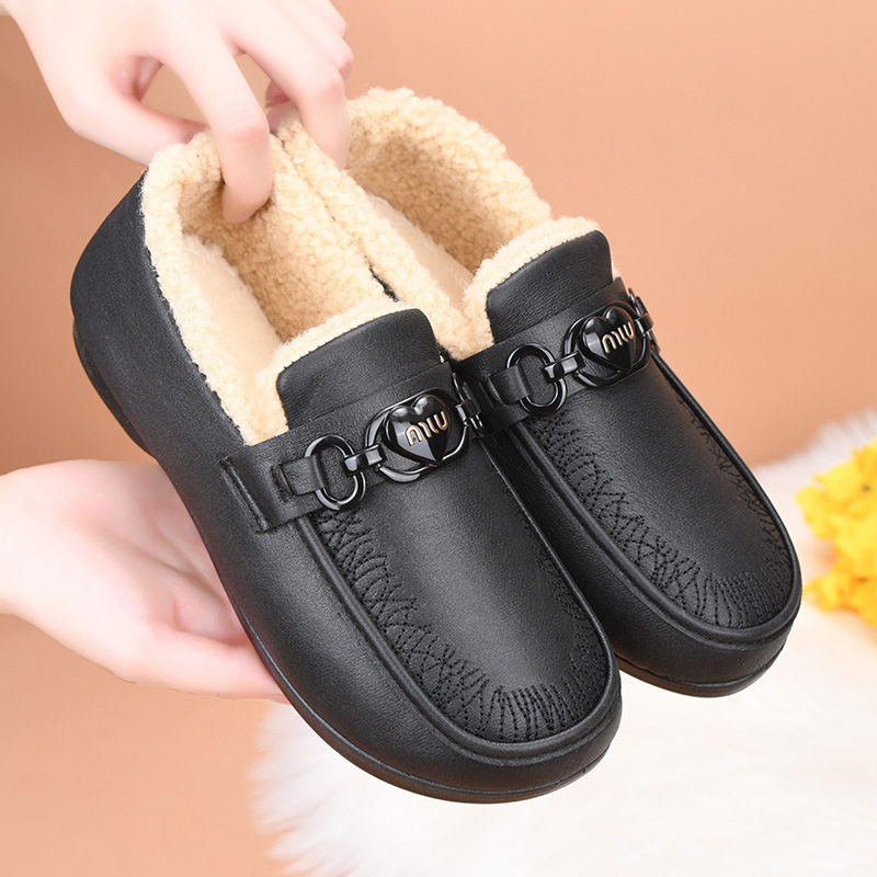 老北京棉鞋女冬外穿2025新款加绒加厚乐福鞋时尚保暖豆豆鞋,淘宝优惠券,粉丝福利购,淘宝优惠卷
