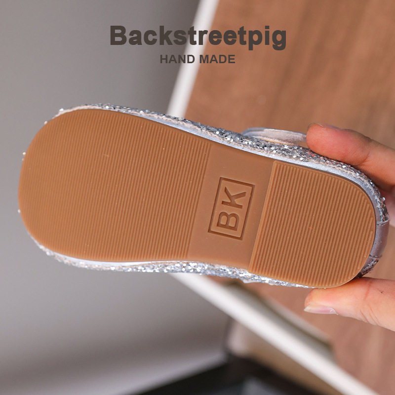 女童爱莎公主鞋2024春亮闪闪儿童鞋浅口水晶舞蹈鞋防滑百搭演出鞋,淘宝优惠券,粉丝福利购,淘宝优惠卷