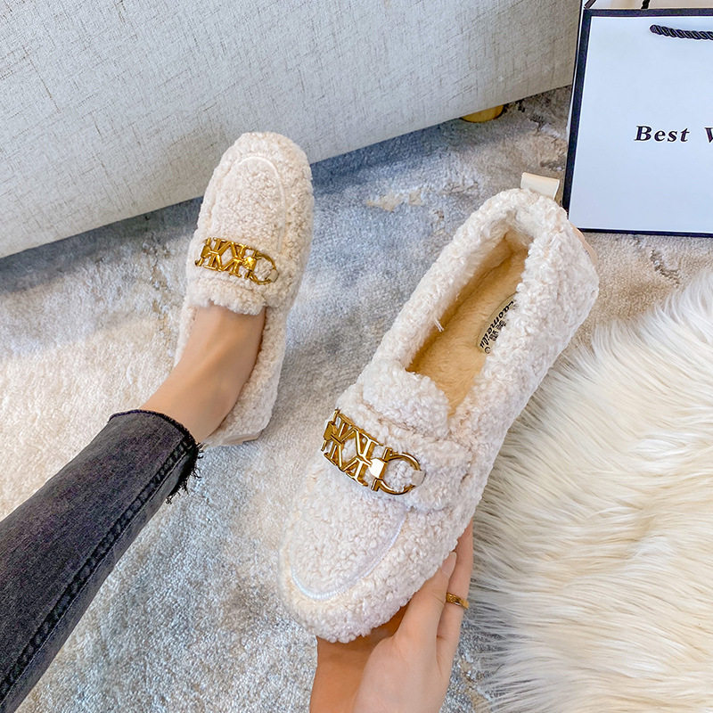 毛毛鞋女冬季外穿2025新款女鞋雪地靴保暖棉鞋豆豆鞋,淘宝优惠券,粉丝福利购,淘宝优惠卷