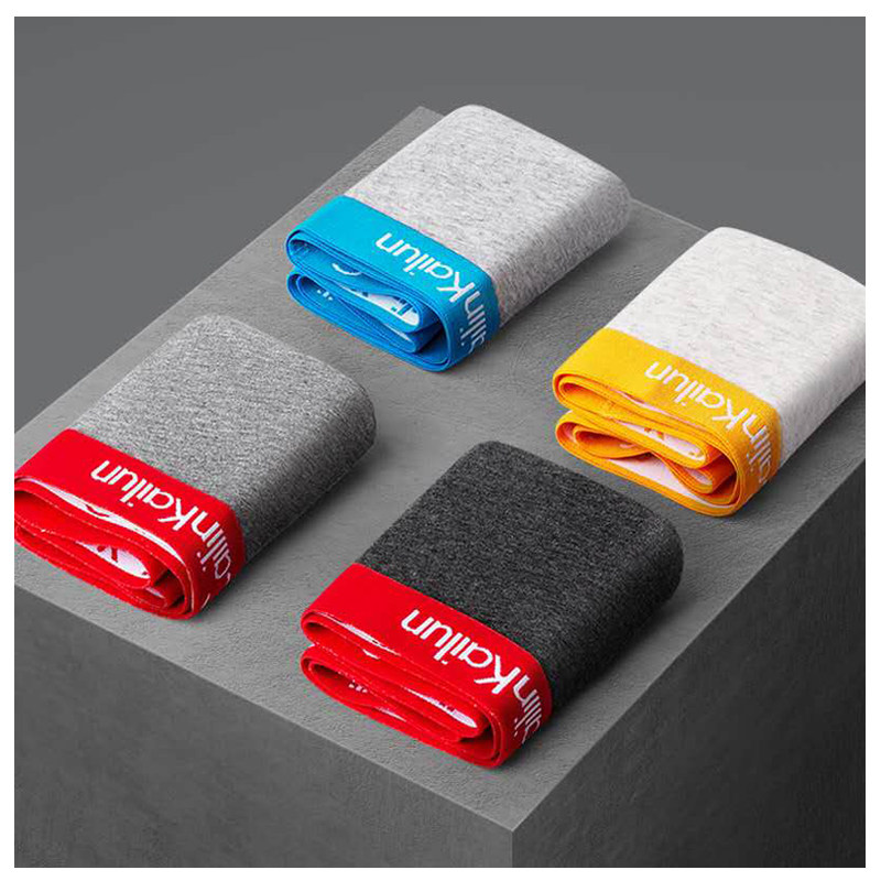 4条装男士平角男生纯棉档中腰短裤 安纪妮内裤