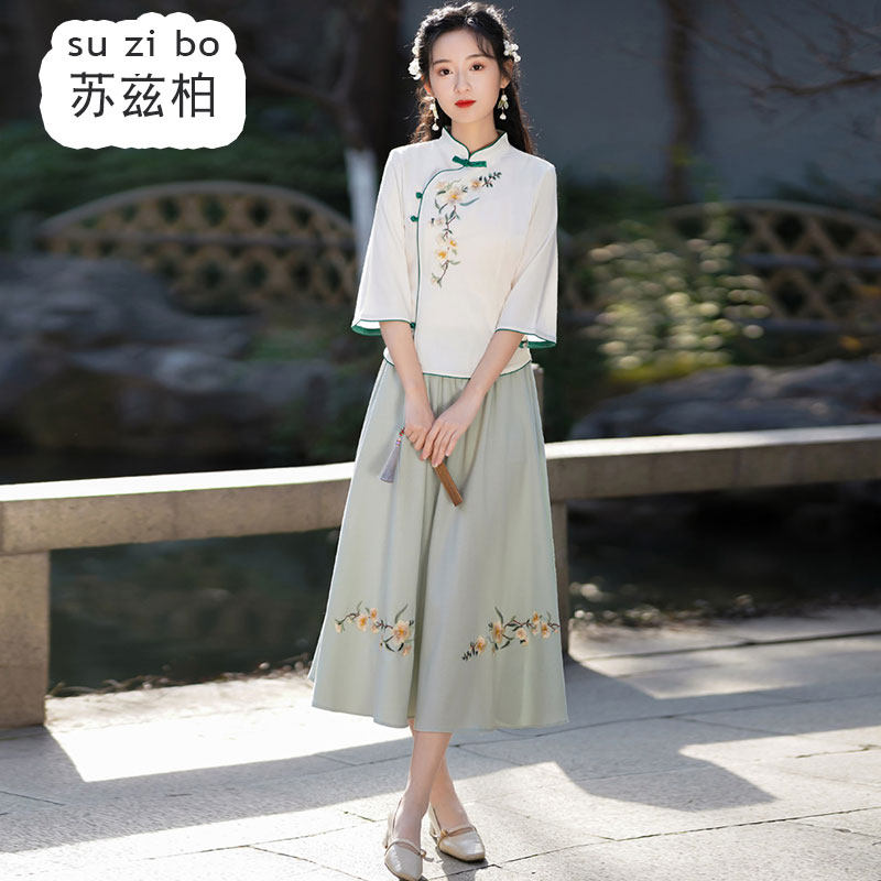 春夏汉服中国风改良中式立领上衣 苏兹柏上衣