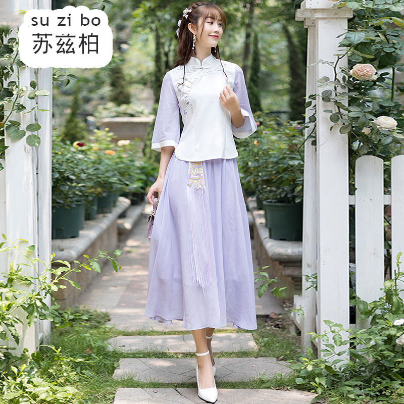民国少女学生女装中式汉服改良旗袍 苏兹柏上衣