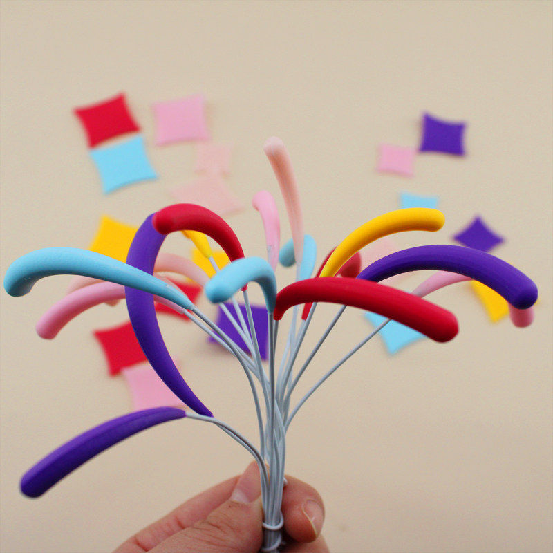 2026新款新年软胶彩色礼花蛋糕装饰插件火花新年氛围感装扮插件,淘宝优惠券,粉丝福利购,淘宝优惠卷