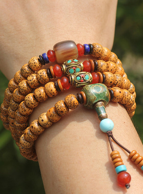 海南星月菩提手串十年男老陈籽