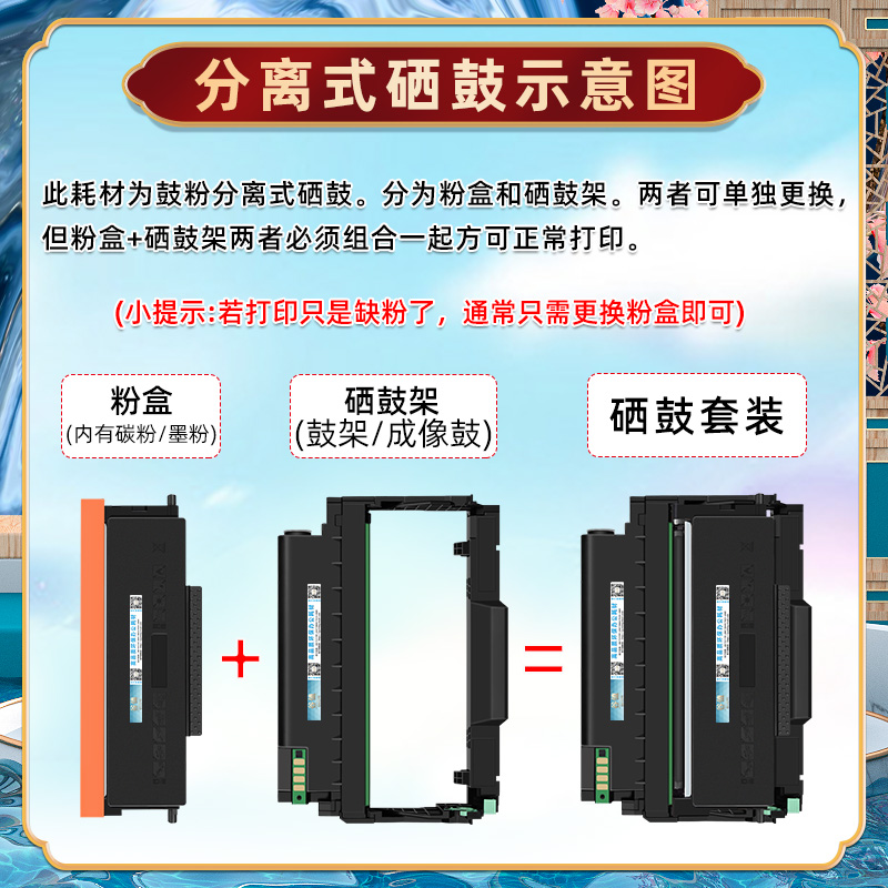 to5100可加粉墨盒do5100鼓架适用Pantum奔图牌BP5100DN激光打印机硒鼓墨合BP5100DW多功能一体机粉盒磨合晒鼓-图2