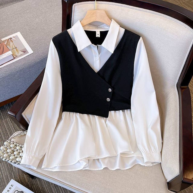 Chanyuan flagship store ເສື້ອ chiffon patchwork