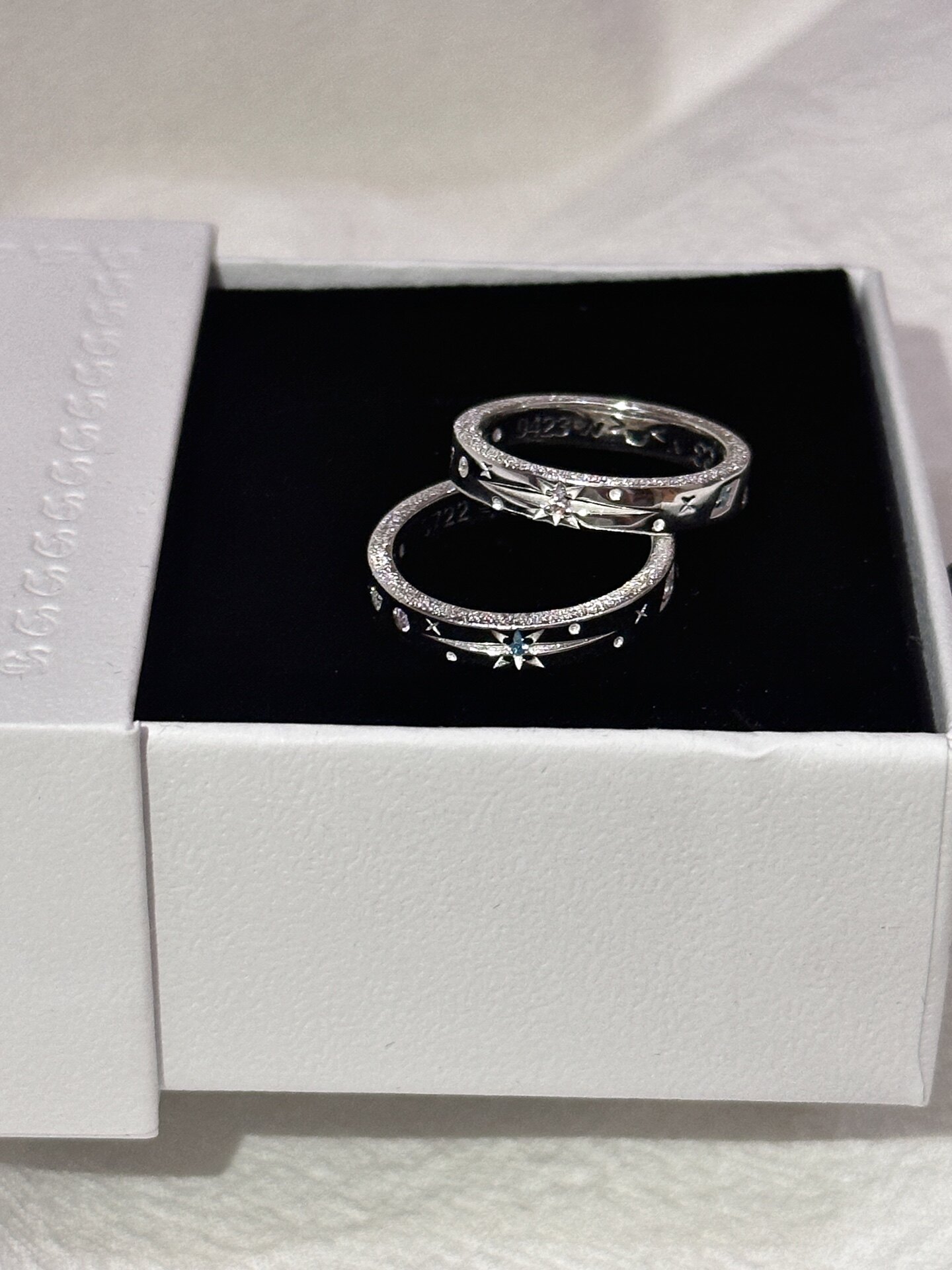 Bell custom/fish to star couple ring s925 sterling silver closed ring anniversary gift for girlfriend