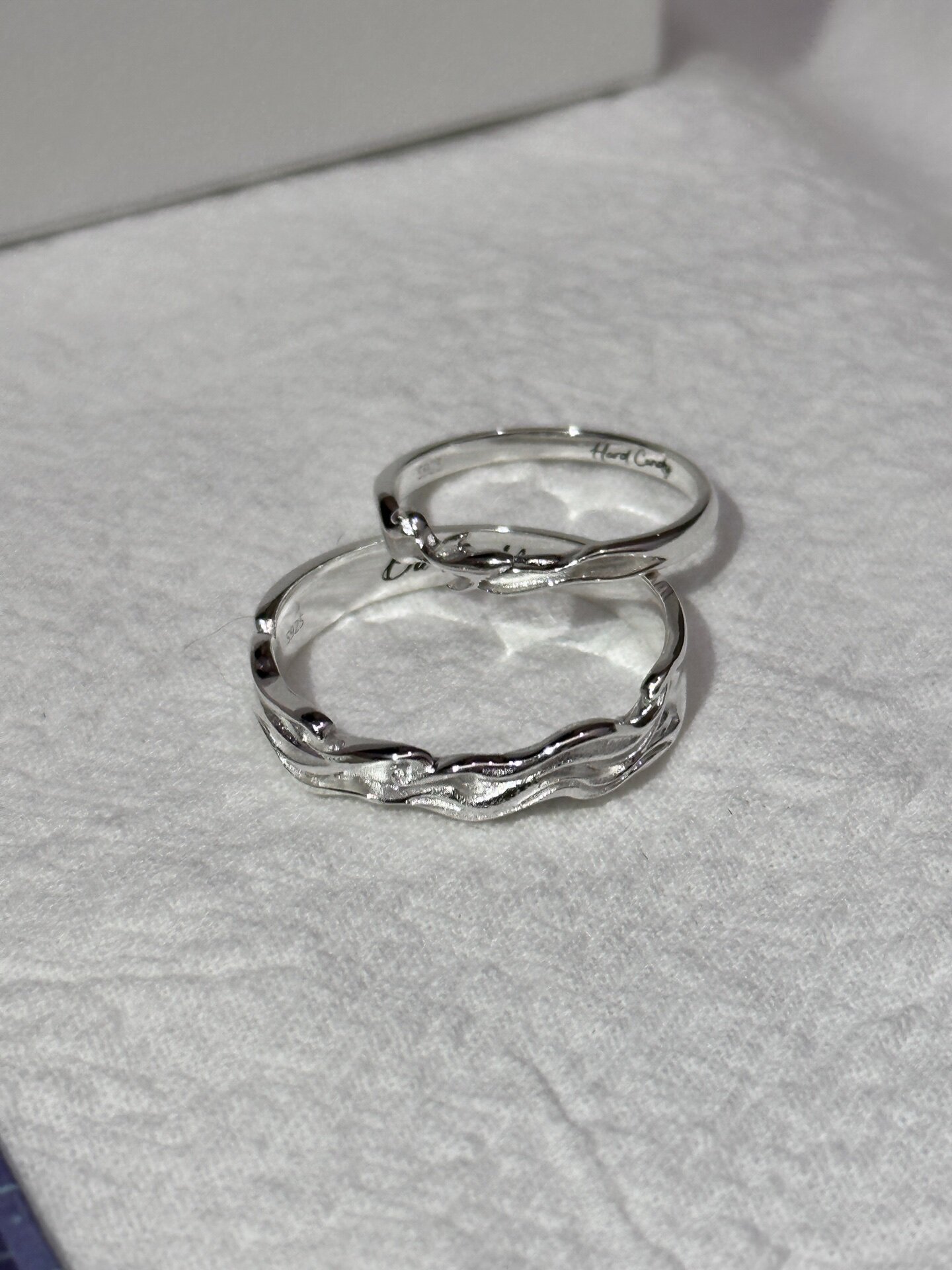 Bell Customized/Xinhe Couple Ring S925 Sterling Silver Closed Ring Anniversary Gift for Girlfriend