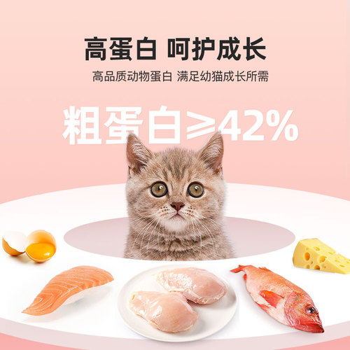 江小傲无谷全价猫粮幼猫奶糕专用1到12月离乳期营养1斤装官方正品