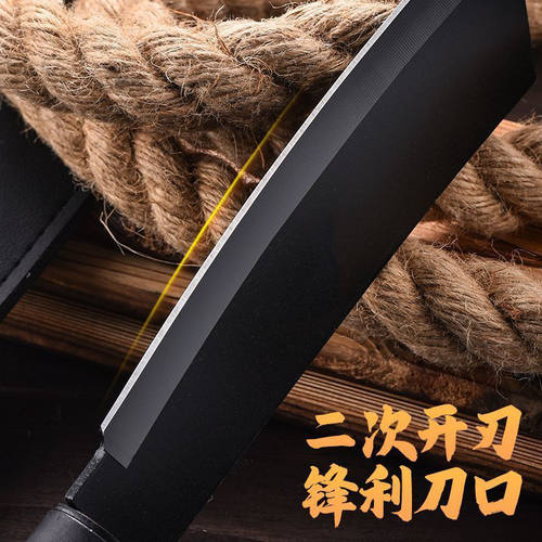 户外圆柱柄高硬度随身荒野锋利军刀多功能防身水果刀荒野求生专用 - 图0